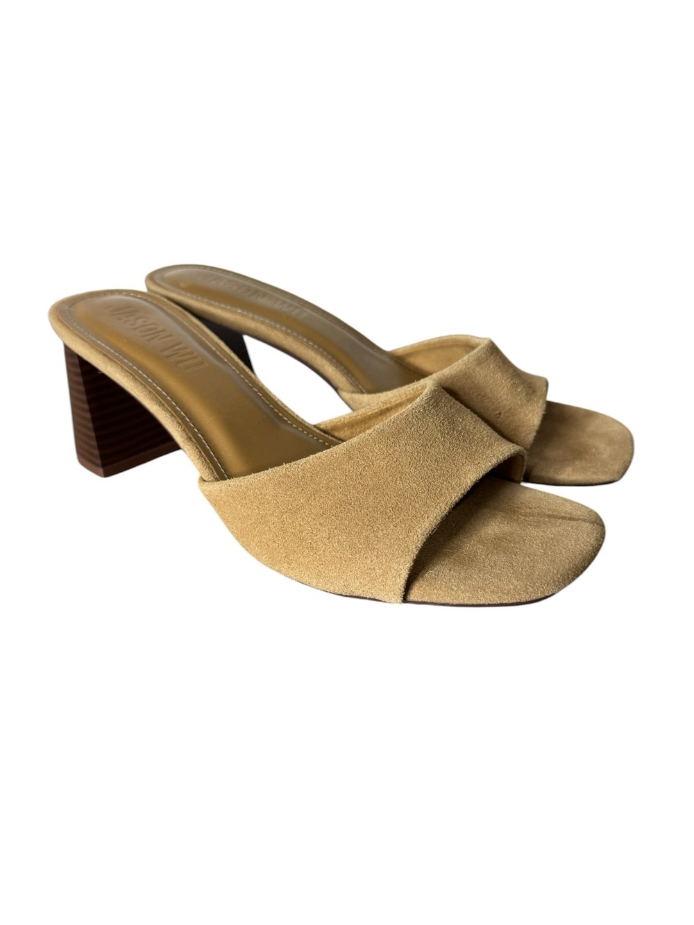 Jason Wu Zora Suede Block Heel Slide Sandals 9